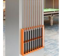 Soporte de Pared para Tacos de Billar con Dos Ranuras para memorias USB para un Almacenamiento Seguro; Adecuado para Accesorios de Billar en Salas de Juego y Clubes.