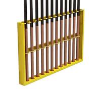 Soporte de pared para tacos de billar, soporte de hierro para sala de juegos, club, bar, diseño compacto y práctico