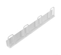 Soporte de pared para tazas de café con marco de metal y acabado de pintura para organización vertical en armario de cocina o lado del refrigerador (blanco B)