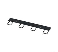 Soporte de pared para tazas de café, solución de almacenamiento de tazas que ahorra espacio, se adapta a paredes, lados del refrigerador o armarios interiores, construcción de metal (negro B)