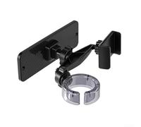 Soporte de pared para teléfono, ABS, impermeable, para cocina y baño | Construcción impermeable ABS, agarre de doble abrazadera, se adapta a teléfonos de 7 pulgadas, uso en cocina y baño