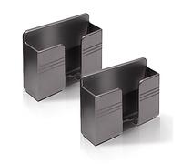 Soporte de Pared para Teléfono Móvil 3 m Autoadhesivo para el Móvil Soporte de Pared para Cargador, Mando a Distancia, Soporte para Teléfono Móvil con Orificio de Recepción para Datos (2 Piezas, Gris)