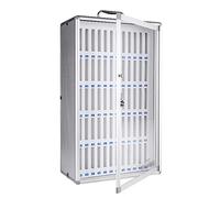 Soporte de pared para teléfono móvil, soporte de aleación de aluminio para escuelas y negocios, disponible en 6/12/24/36/48/60 ranuras, solución duradera y que ahorra espacio