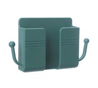 Soporte de pared para teléfono, soporte de carga adhesivo súper resistente con ganchos laterales para guardar objetos pequeños, adecuado para el