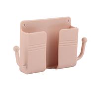 Soporte de pared para teléfono, soporte de carga adhesivo súper resistente con ganchos laterales para guardar objetos pequeños, adecuado para el