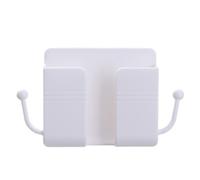 Soporte de pared para teléfono, soporte de carga adhesivo súper resistente con ganchos laterales para guardar objetos pequeños, adecuado para el