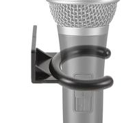Soporte de pared para teléfono | Soporte universal negro para montaje en | pared - Soporte de cable de soporte, abrazadera de clip, de teléfono para audio con cable