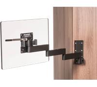 Soporte de pared para televisor de 15” a 24” en aluminio con cuádruple articulación negro flex cfw400as caratec