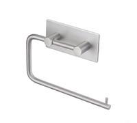 Soporte de pared para toallas de papel de acero inoxidable para cocina, baño, estante debajo del gabinete con placa inferior mejorada, ahorro de espacio vertical u horizontal (plateado corto)