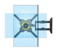 Soporte de Pared para TV Vertical y Horizontal con Brazo Giratorio e inclinable, Compatible con la mayoría de Pantallas LED de 32 a 50 Pulgadas, VESA máx 400 x 400 mm, hasta 44 LB