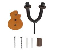 Soporte de pared para ukelele |Percha de caoba maciza para ukelele/mandolina/banjo |Pantalla que ahorra espacio para Home Studio y tienda de música (Dark Wood)