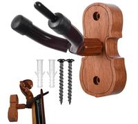 Soporte de pared para violín - 9,5 × 4,6 × 4 cm | Soporte para instrumentos de cuerda con cojín de silicona suave, función de visualización de estudio, mejora de la decoración del hogar, soporte de