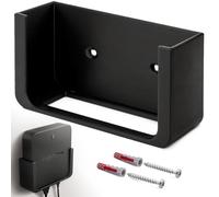 Soporte de pared para waipu.tv Box 4K, color negro, ahorro de espacio, incluye gestión de cables, soporte robusto con tornillos y puntos adhesivos