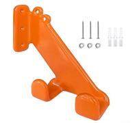 Soporte de pared resistente para motosierra, estante de almacenamiento horizontal o vertical para garaje, cobertizo, taller, gancho de acero con soportes para llaves, se adapta a la mayoría de sierras