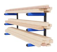 Soporte de Pared Top Multi Estante Madera Montaje en la Garaje 3 Nivel Azul
