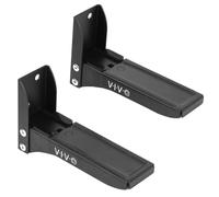 Soporte de pared universal VIVO de acero para barra de sonido dual, soporte en L, brazo extensible ajustable para altavoz, color negro - SPSB4