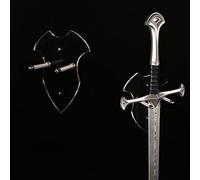 Soporte de pared vertical de acrílico transparente para espada, katana o hacha - Sostén de espada para pared minimalista, exhibidor para sable samurái, decoración medieval (Transparente, 1 juego)