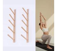 Soporte de Pared Vertical de Madera para esterillas de Yoga, de 2 a 9 Capas, para Gimnasio en casa, Estudio de Yoga, Expositor de esterillas y Almacenamiento de Equipo (tamaño: 5 Capas, 90 cm)