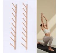 Soporte de Pared Vertical de Madera para esterillas de Yoga, de 2 a 9 Capas, para Gimnasio en casa, Estudio de Yoga, Expositor de esterillas y Almacenamiento de Equipo (tamaño: 9 Capas, 158 cm [62 1/