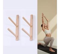 Soporte de Pared Vertical de Madera para esterillas de Yoga, de 2 a 9 Capas, para Gimnasio en casa, Estudio de Yoga, Expositor de esterillas y Almacenamiento de Equipo (tamaño: 2 Capas, 39 cm)