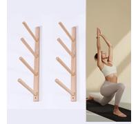 Soporte de Pared Vertical de Madera para esterillas de Yoga, de 2 a 9 Capas, para Gimnasio en casa, Estudio de Yoga, Expositor de esterillas y Almacenamiento de Equipo (tamaño: 4 Capas, 73 cm [28 3/4