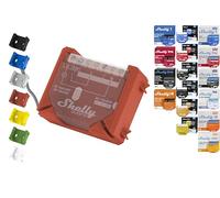 Soporte de pared "Wall" para 18 shellys: 1 Gen3,1PM Gen3,2PM Gen3,i4 Gen3,Plus 1,Plus 1PM,Plus 2PM,Plus i4,Plus 0-10V Dimmer,Wave 1,Wave 1PM, Wave 2PM, Wave Shutter,Wave i4 (rojo)