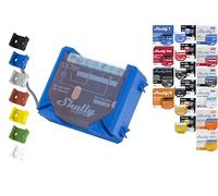 Soporte de pared "Wall" para 18 shellys: 1 Gen3,1PM Gen3,2PM Gen3,i4 Gen3,Plus 1,Plus 1PM,Plus 2PM,Plus i4,Plus 0-10V Dimmer,Wave 1,Wave 1PM, Wave 2PM, Wave Shutter,Wave i4 (Blau-Prime)