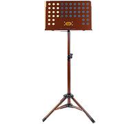 Soporte de partituras portátil para música de altura ajustable para violín, guitarra, soporte de partituras para orquestas coros (color: marrón_B)