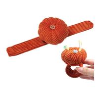 Soporte De Pasador De Muñeca: Tela, 22 Cm En Forma De Calabaza, Cojín De Aguja De Pasillo Resistente A Alta Temperatura | Correa Innovadora De La Muñeca Pop Para El Almacenamiento De Agujas De Costura