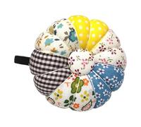 Soporte de pasadores de costura para coser - con pulsera elástica y cojín organizador de almacenamiento 2 en 1 | Forma de calabaza titular de alfileres lindos - para manualidades trenzas principiantes