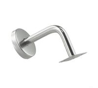 Soporte de pasamanos de acero inoxidable montado en la pared para barandilla de escalera | Accesorio de balaustrada resistente para roble pino metal | Plata 60 x 80 mm (60 mm x 80 mm)