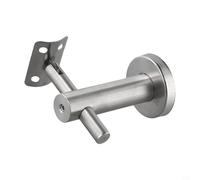 Soporte de pasamanos de acero inoxidable para rieles de escalera montados en la pared, soporte móvil de acero inoxidable 304 con panel plano giratorio, para una fácil instalación para ancianos y (A)