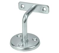 Soporte de pasamanos (Montaje en la pared, Largo: 63 mm, Plateado)