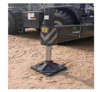 Soporte de pata de apoyo, placas de expansión cuadradas para grúa de caravana con mango de cuerda, evita que se hundan gatos / placa de plástico para zapatos, placa de nivelación para puente de