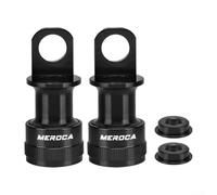 Soporte de pedal de liberación rápida par adaptador de montaje para bicicleta plegable Brompton construido de aleación de aluminio ligero (negro)