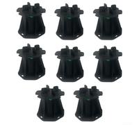 Soporte de pedestal ajustable de 80 a 108 mm, elevador de cubierta para adoquines, azulejos de piedra, soporte de piso de plástico PP con espacio de 3 mm, color negro, paquete de 8