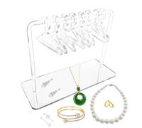 Soporte De Pendientes Con Perchas - Percha De Pendientes De Acrílico Con 8 Perchas | Soporte De Exhibición Personal Al Por Menor, Soporte De Joyería Para Mujeres E
