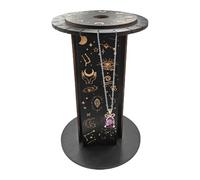 Soporte de péndulo de de madera - Base de exhibición de patrón impreso, estante de soporte de roca de gema | Organizador de presentación colgante elegante y portátil para altar espiritual, est
