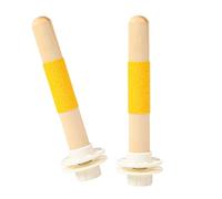 Soporte de perca de madera natural para pájaros, 2 piezas, para loros con superficies de lijado para ejercicios de pies y loros de salud de pico