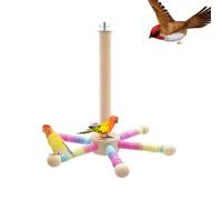 Soporte de perca de pájaro - Wood, rueda de ejercicio giratorio resistente a masticables | Molino de viento Interactivo Bird Perch Toy For Active Play, Birds Perches For Sparrow, Macaws, Parakets