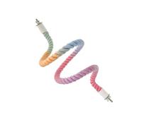 Soporte de Percha de Cuerda para pájaros Multicolor, Alambre de Acero, Juguete de Escalada Ajustable Colorido para Jaula de pájaros, Columpio, Accesorios de Escalera, Percha de Cuerda de algodón