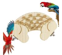 Soporte De Percha Para Pájaros - Lazo De Masticación Suspendido, Plataforma De Jaula Para Pájaros Pequeños | Estante De Actividad De Loro De Madera, Juguete De Morder, Bloque De Escalada De Peluca, S