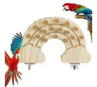 Soporte De Percha Para Pájaros - Lazo De Masticación Suspendido, Plataforma De Jaula Para Pájaros Pequeños | Estante De Actividad De Loro De Madera, Juguete De Morder, Bloque De Escalada De Peluca, S