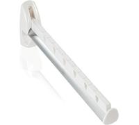 Soporte de perchas de pared Airette de Leifheit, perchero de pared de aluminio plegable, apto para interior y exterior, robusto gancho para perchas, contiene tacos y tornillos.