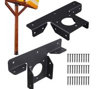 Soporte de pérgola - Soportes de esquina de 26 x 15 cm, mejoran la estabilidad | Soportes en T de extensión de pérgola de metal con facilidad, soporte inclinado de 3 vías para crear pérgolas