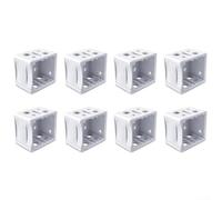 Soporte de persianas de plástico blanco para riel de 25 mm, 8 unidades | Se adapta a rieles de cabeza de 25 mm, acabado de plástico blanco, juego de 8 unidades, montaje interior/exterior