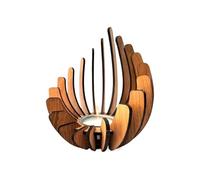 Soporte de pie de vela de madera - pantalla de vela clásica, elegante soporte de luz de té | Centro de vela de aromaterapia para cena romántica, celebración de cumpleaños, vacaciones de temporada