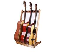 Soporte de Pie para Múltiples Guitarras de Madera - Exhibición Multicabezal, Organizador de Estante de Colección Con Ranura para Púas