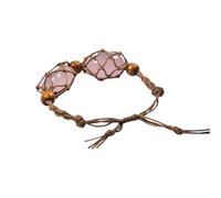 Soporte de piedra para collar - Soporte de pulsera de cristal de cuarzo | Soporte de piedra colgante ajustable, collar de piedra colgante, cuerda de cuerda, soporte de bloqueo de collar de pulsera