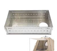 Soporte de piedra para sauna, cesta de carbón, caja de carbón de acero inoxidable, estufa de leña al aire libre, cesta de piedra para sauna, cesta de barbacoa al aire libre para ahumador, ahumador,